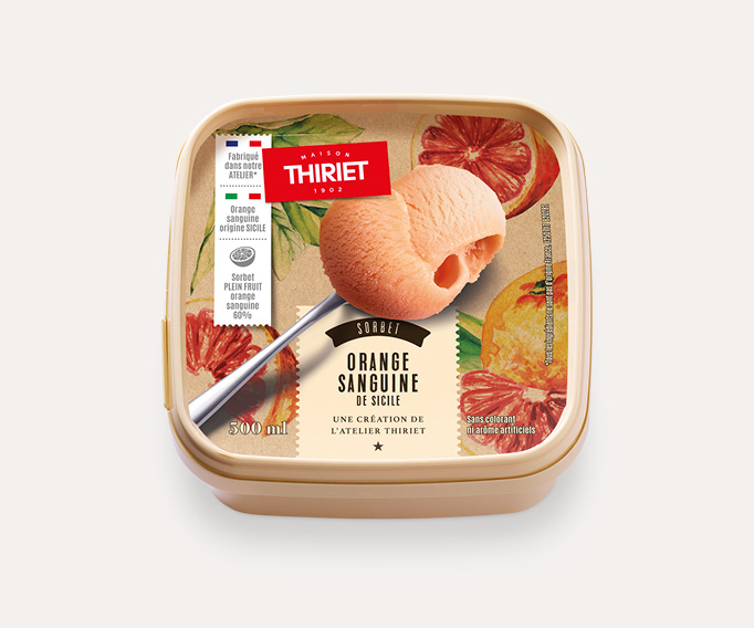Sorbet Plein Fruit Orange sanguine de Sicile