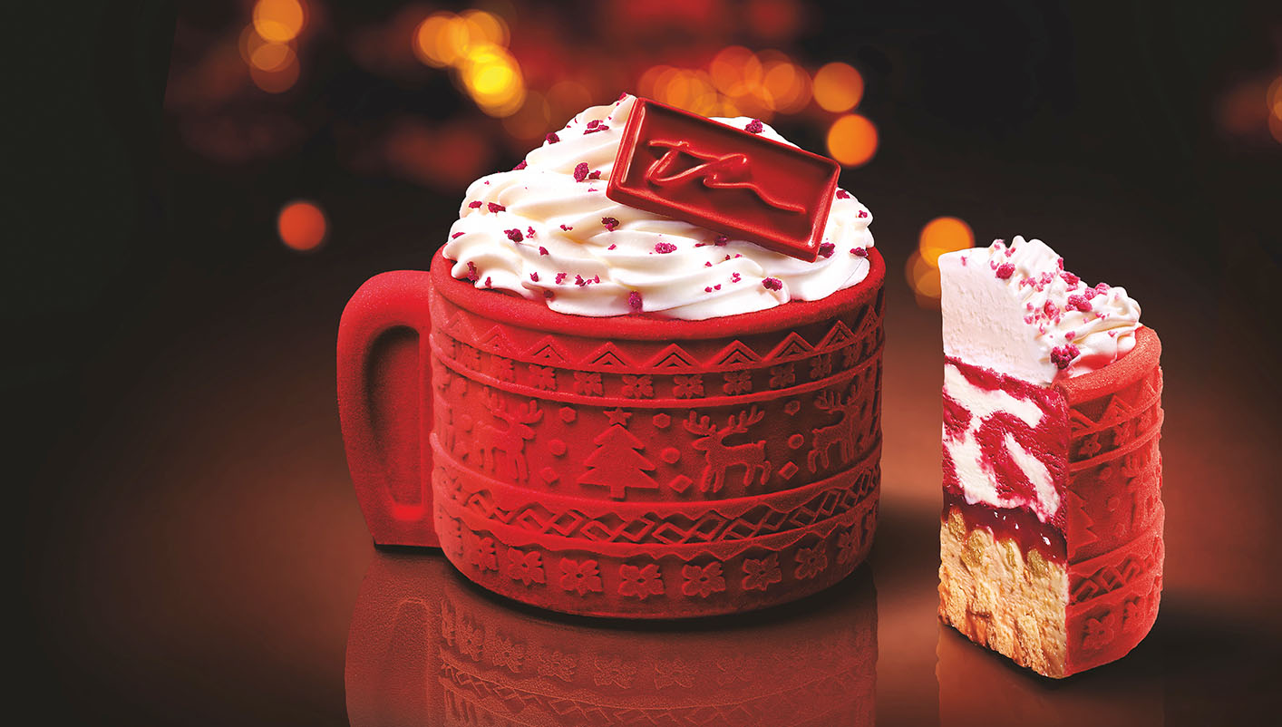 Le Mug glacé vanille, framboise, sablé breton, cookie dough