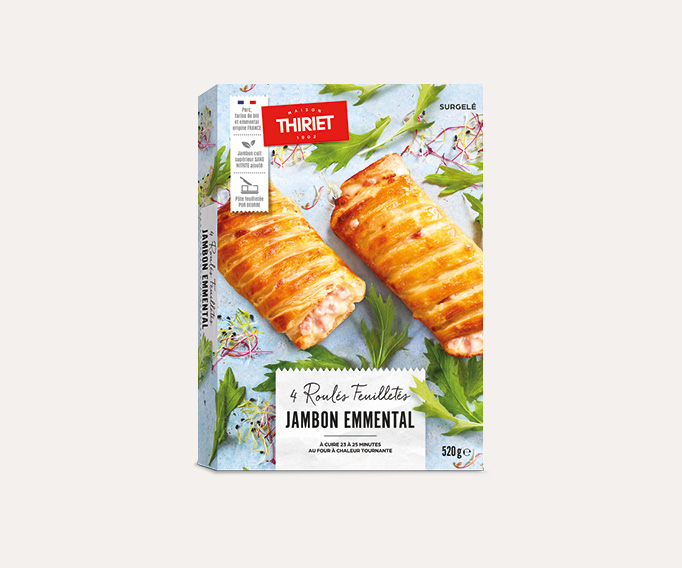 4 Roulés feuilletés jambon/emmental