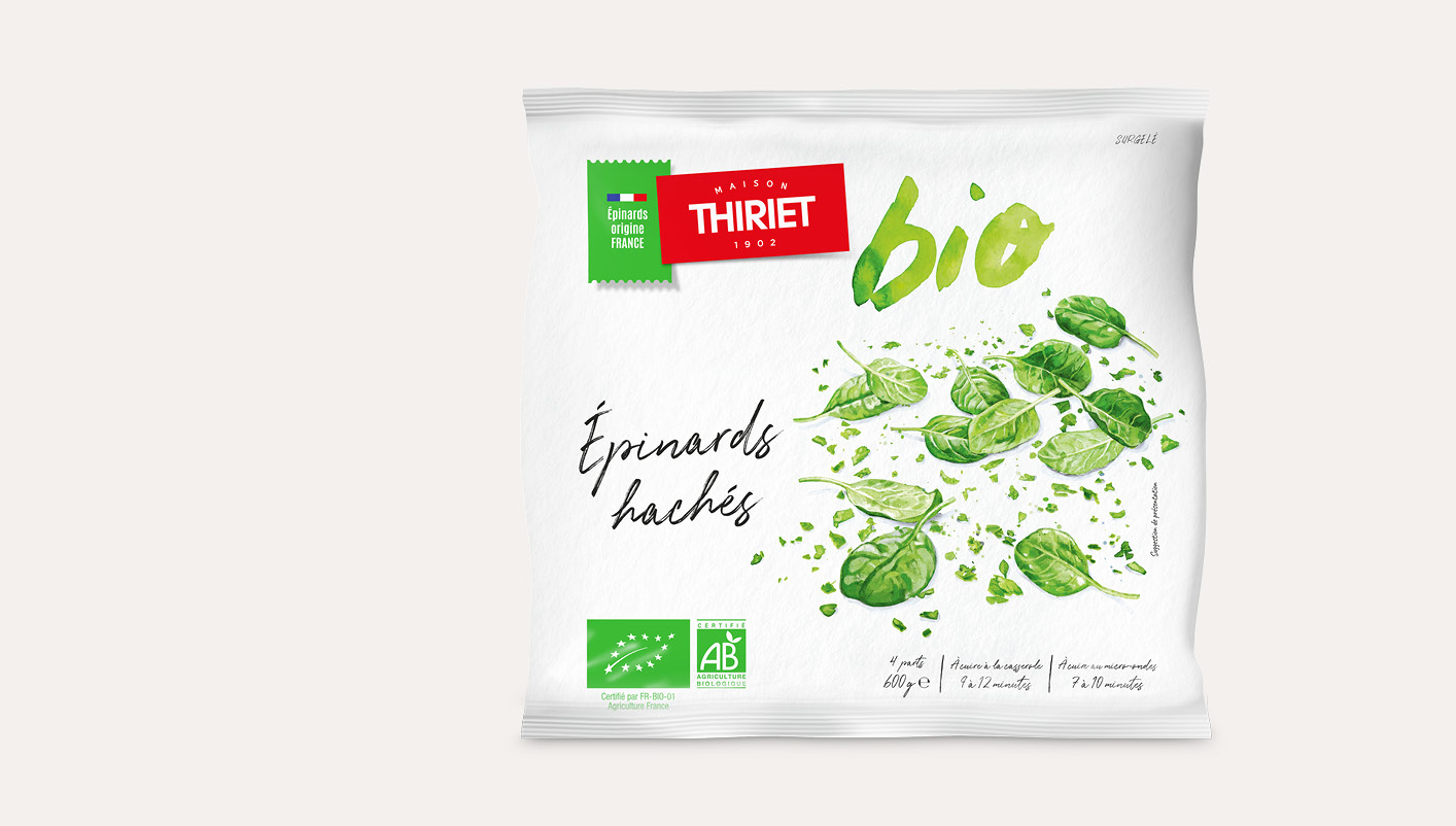 Épinards hachés biologiques