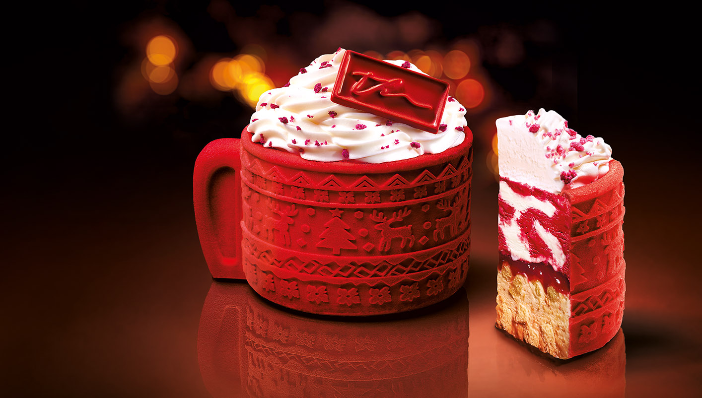 Le Mug glacé vanille, framboise, sablé breton, cookie dough