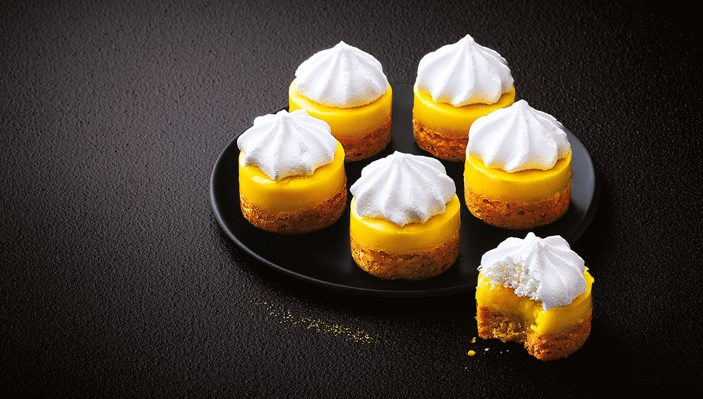 6 mini tartelettes au citron meringuées