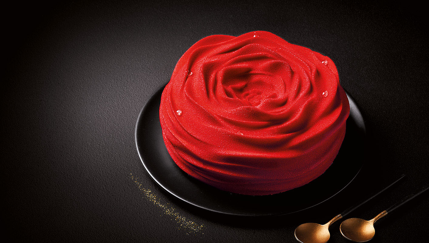 La rose glacée - framboise, fraise, vanille