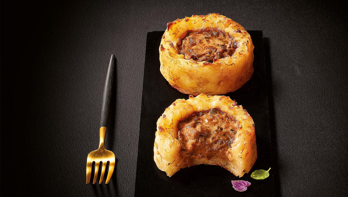 4 Nids de pommes de terre aux cèpes