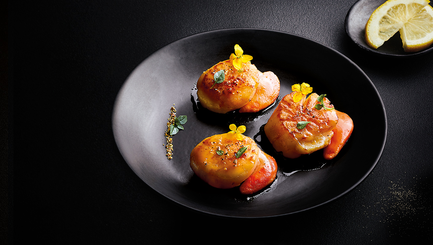 Noix de St-Jacques avec corail