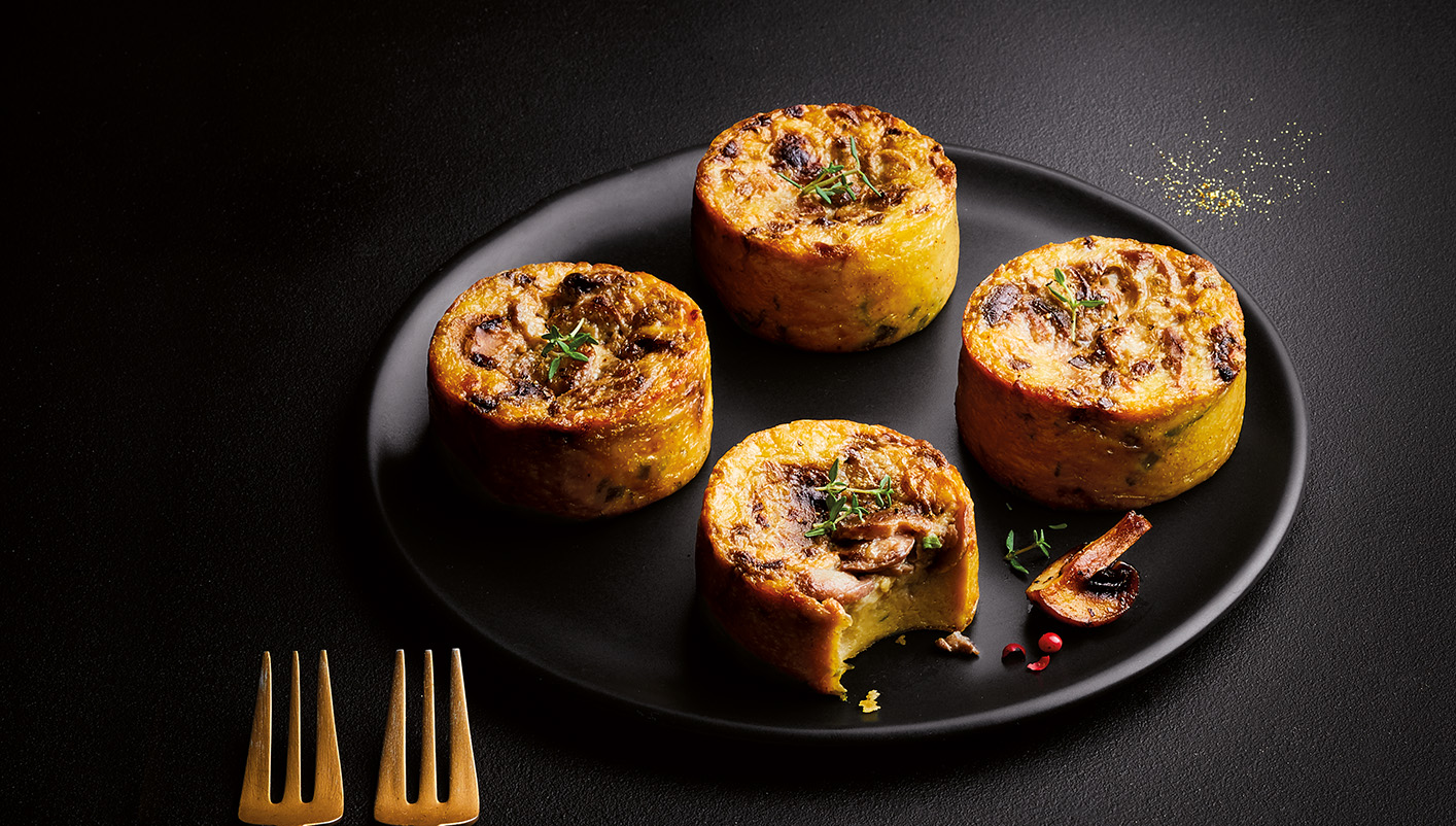 4 Flans de champignons