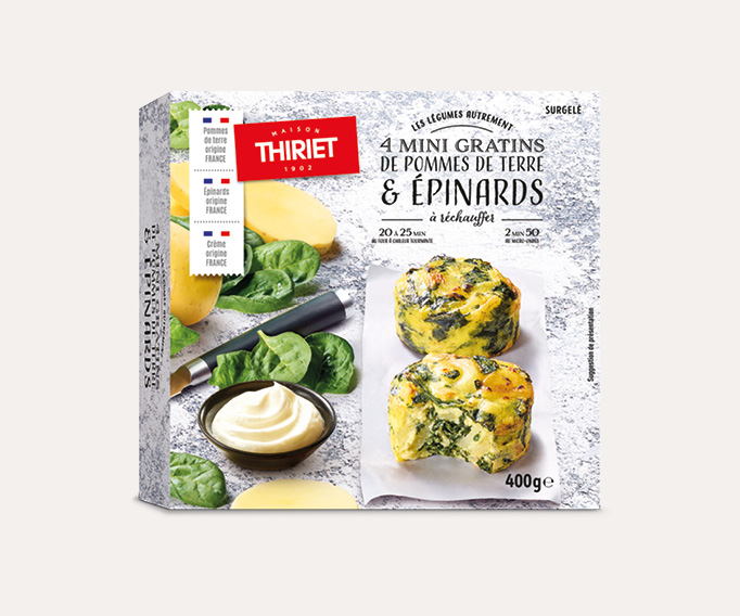 4 Mini gratins de pommes de terre et épinards