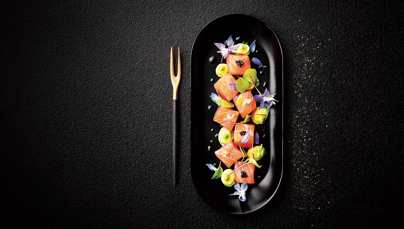 Dés de saumon Atlantique fumé