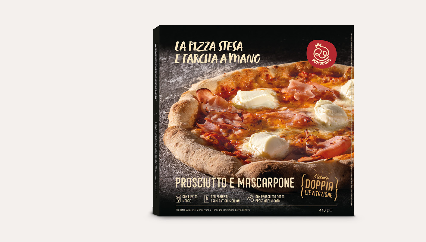 Pizza jambon fumé et mascarpone