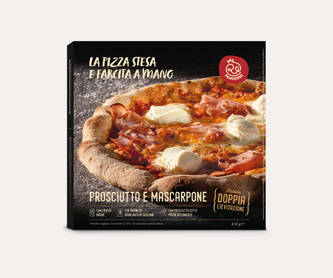 Pizza jambon fumé et mascarpone