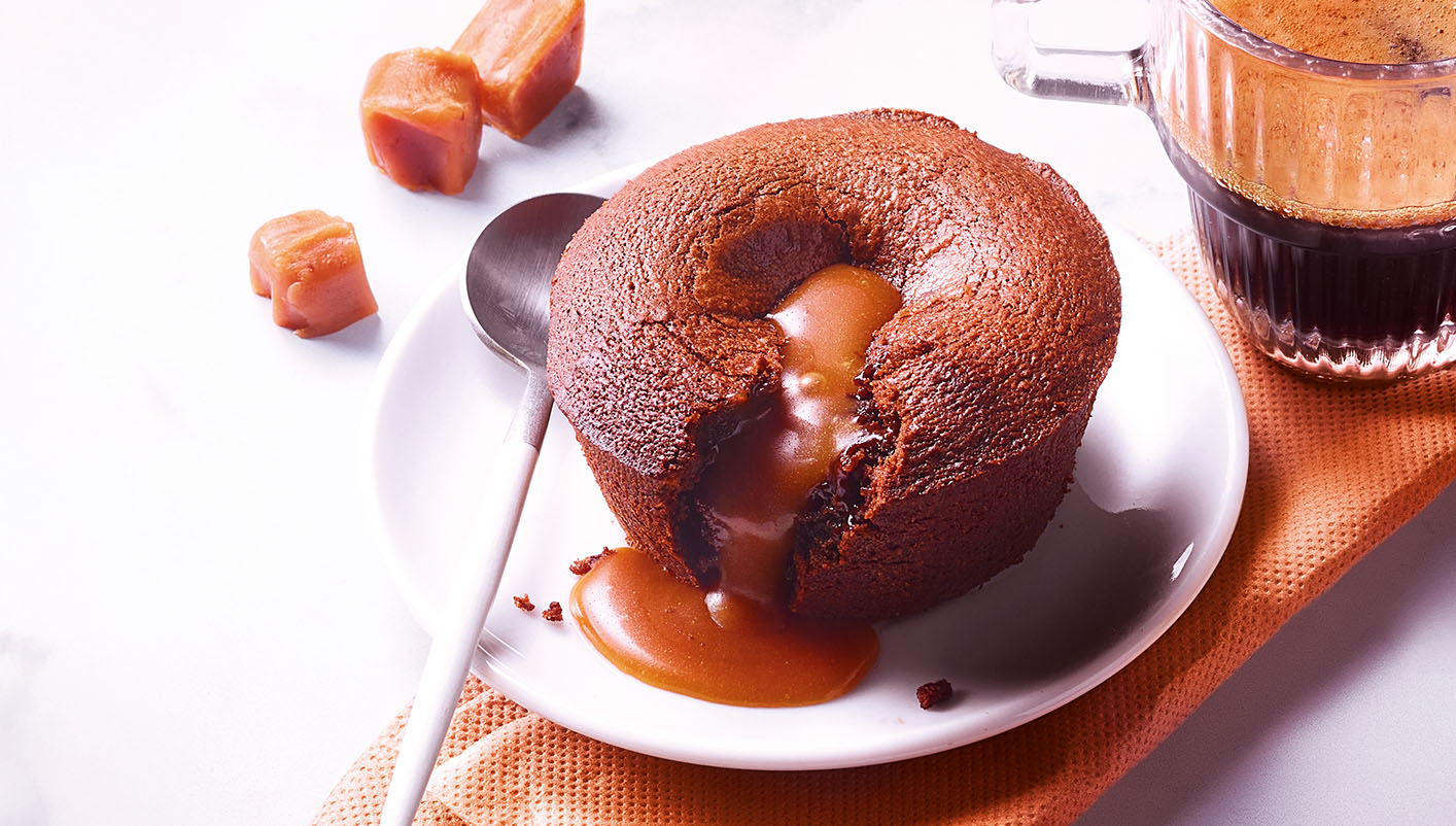 2 moelleux chocolat caramel au sel de Guérande IGP*