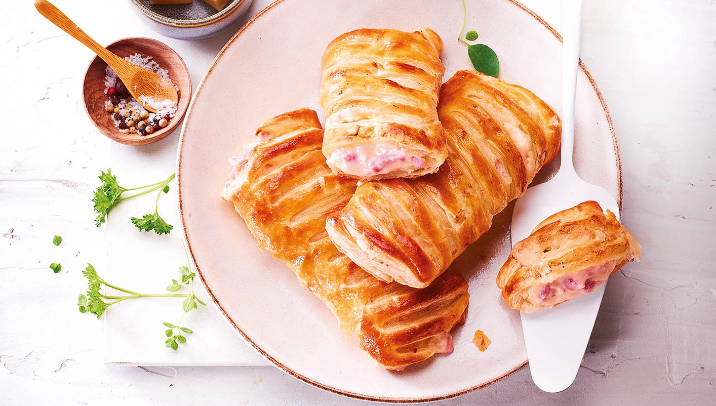 4 Roulés feuilletés jambon/emmental