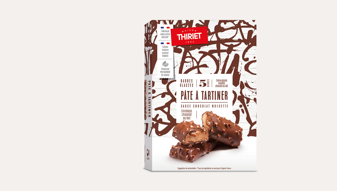 5 Barres glacées pâte à tartiner