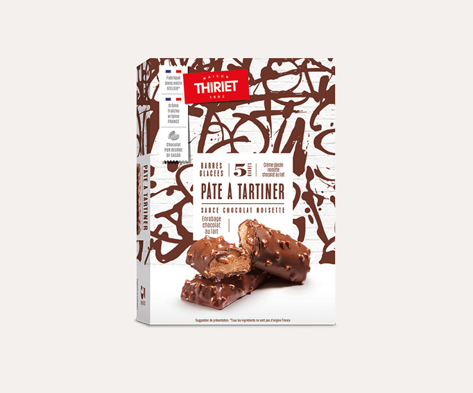 5 Barres glacées pâte à tartiner