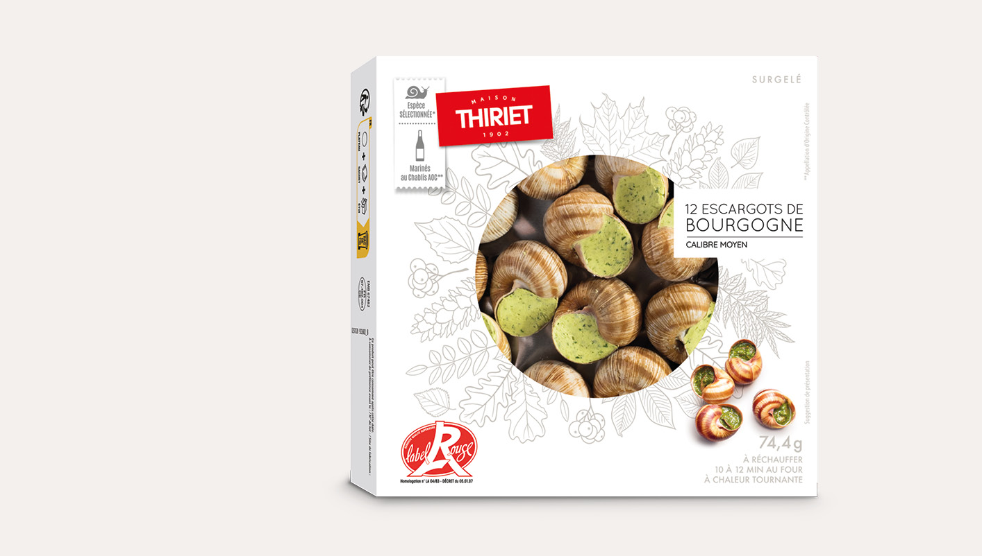 12 Escargots de Bourgogne Label Rouge calibre moyen