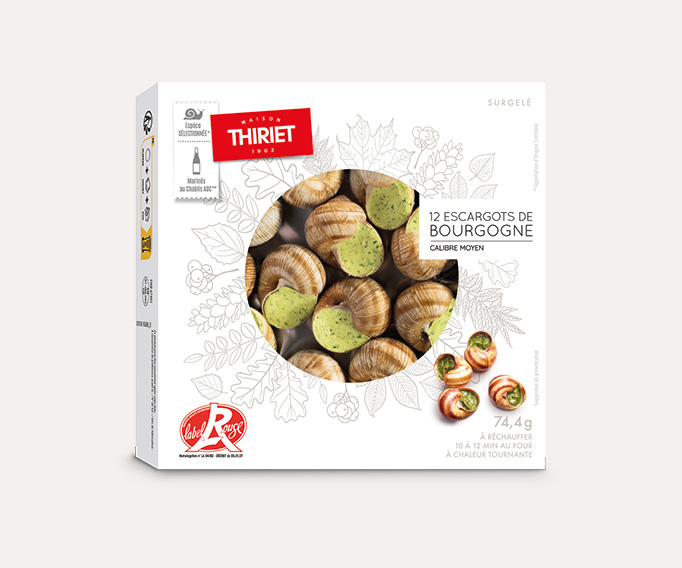 12 Escargots de Bourgogne Label Rouge calibre moyen