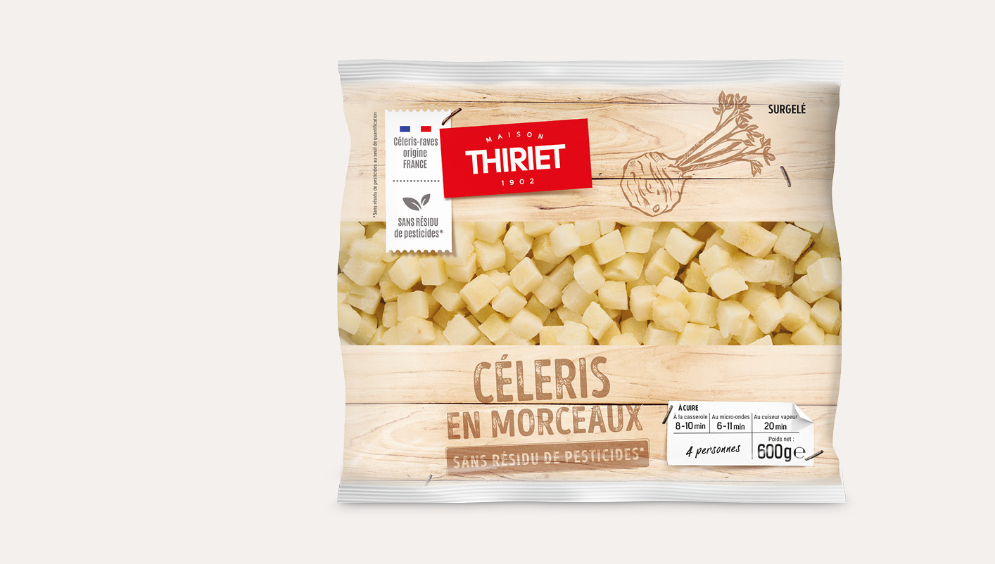 Céleris en morceaux, sans résidu de pesticides