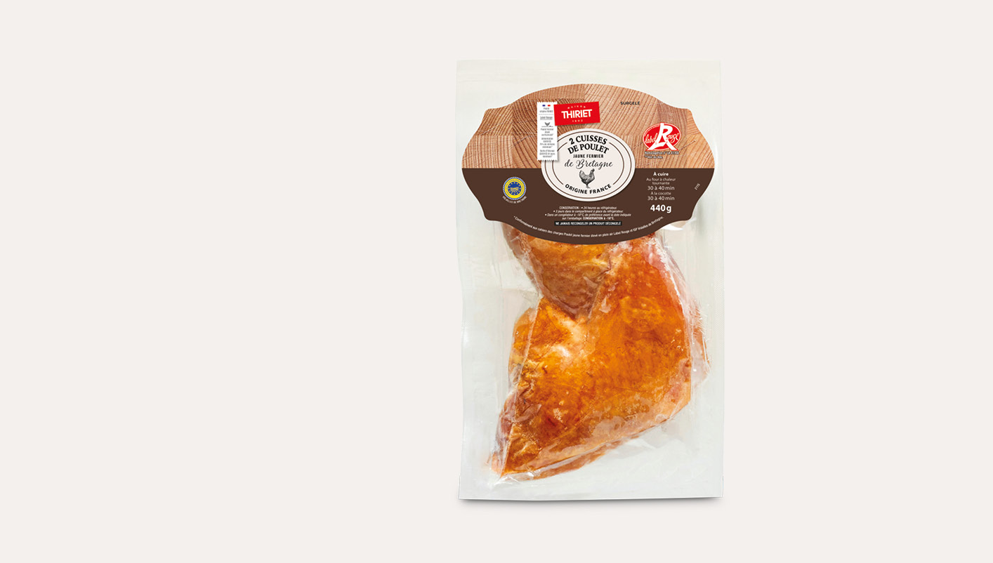 2 Cuisses de poulet jaune fermier de Bretagne