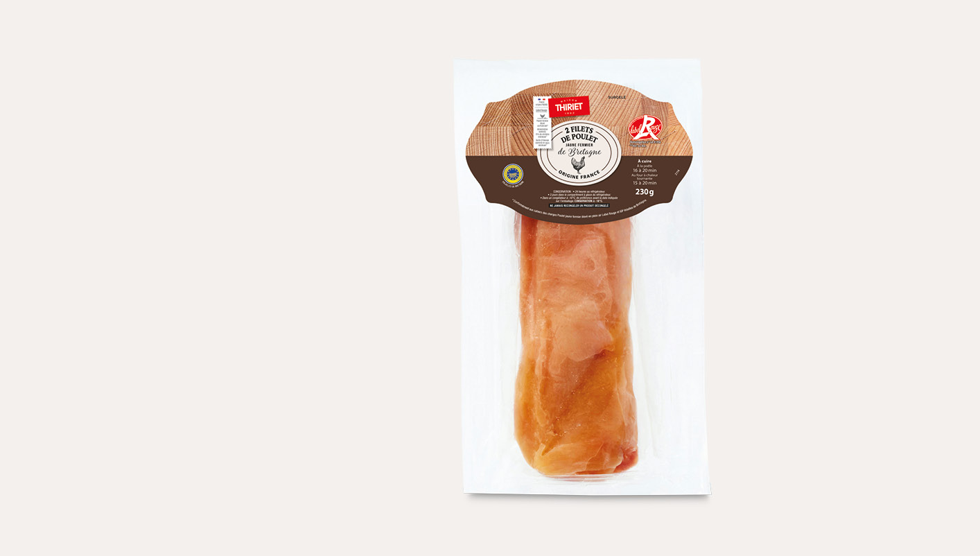2 Filets de poulet jaune fermier de Bretagne