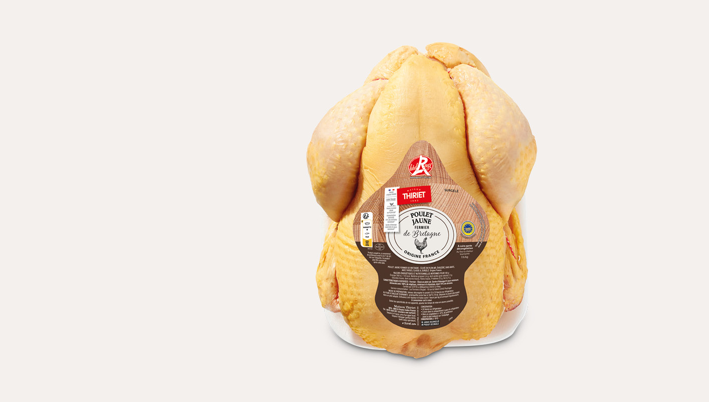 Poulet jaune fermier Label Rouge IGP