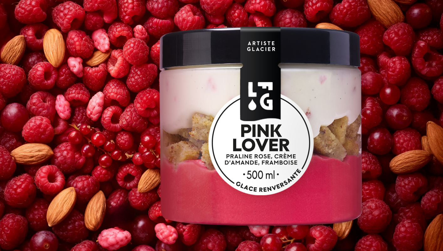 Pink lover - Praline rose, crème d'amande, framboise