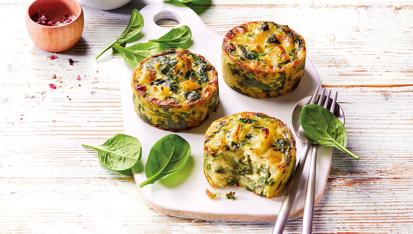 4 Mini gratins de pommes de terre et épinards