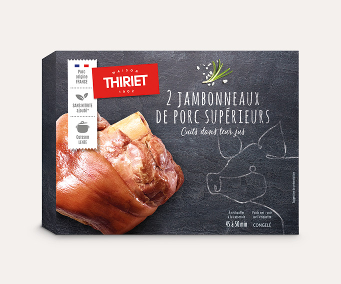 2 Jambonneaux de porc supérieurs cuits dans leur jus
