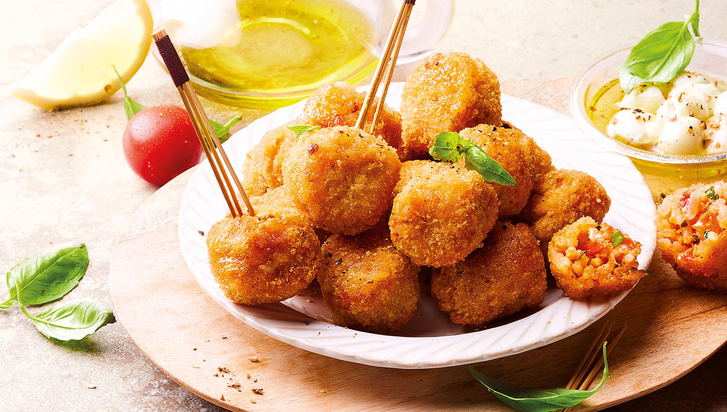 Mini arancini tomate/mozzarella