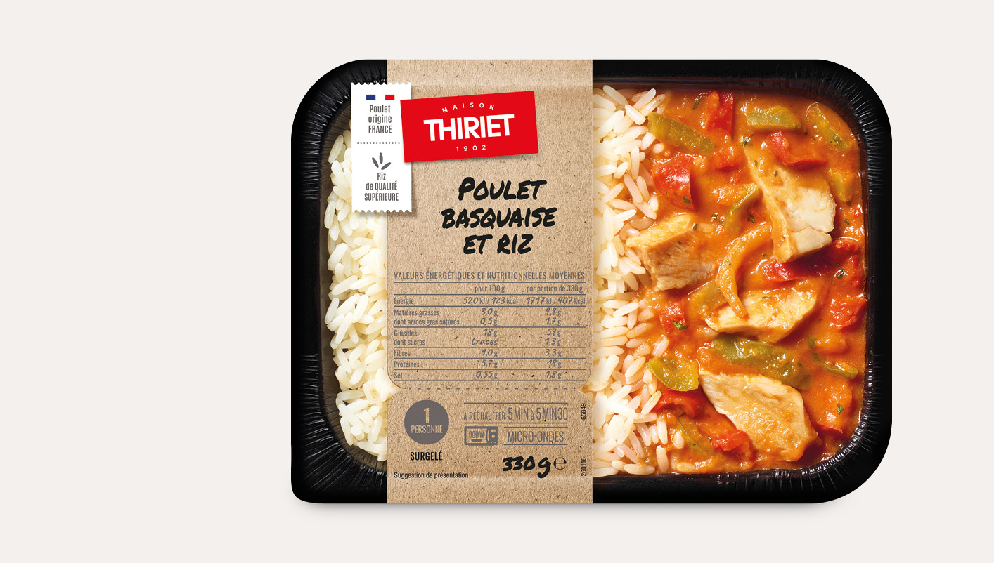 Poulet basquaise et riz