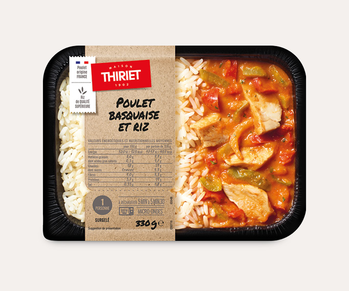 Poulet basquaise et riz