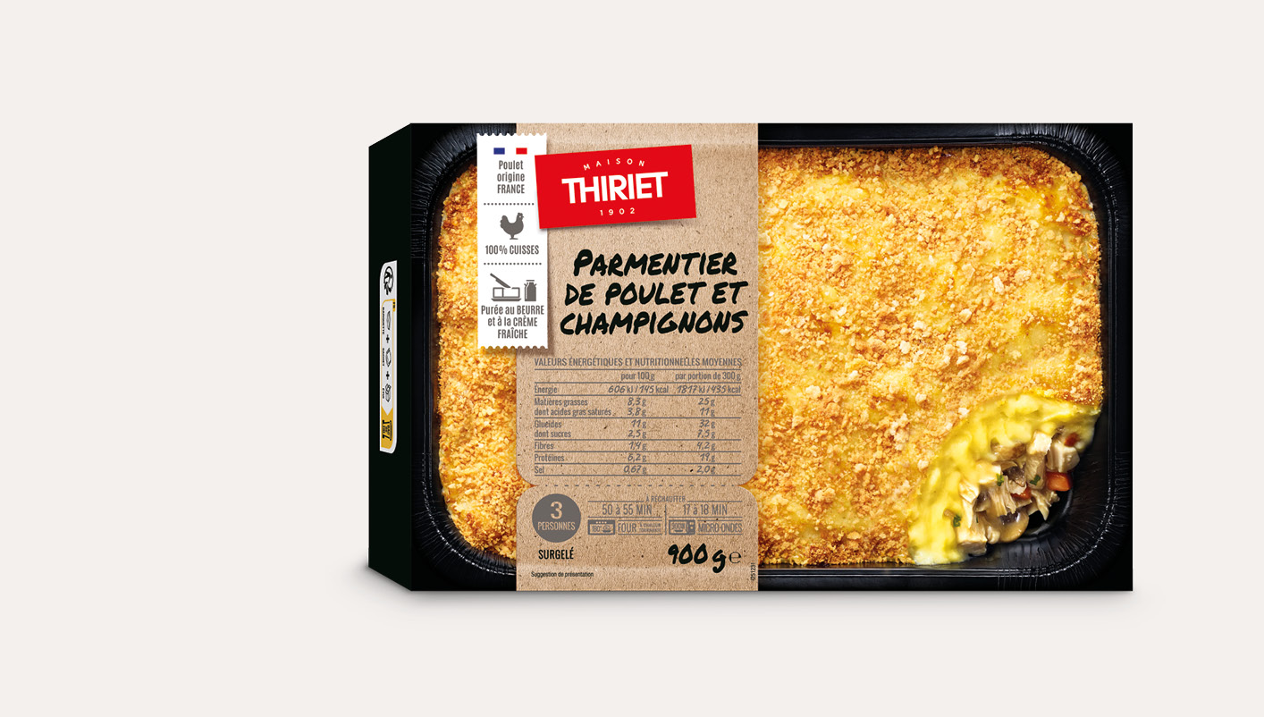 Parmentier de poulet et champignons
