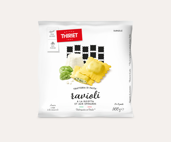 Ravioli à la ricotta et aux épinards