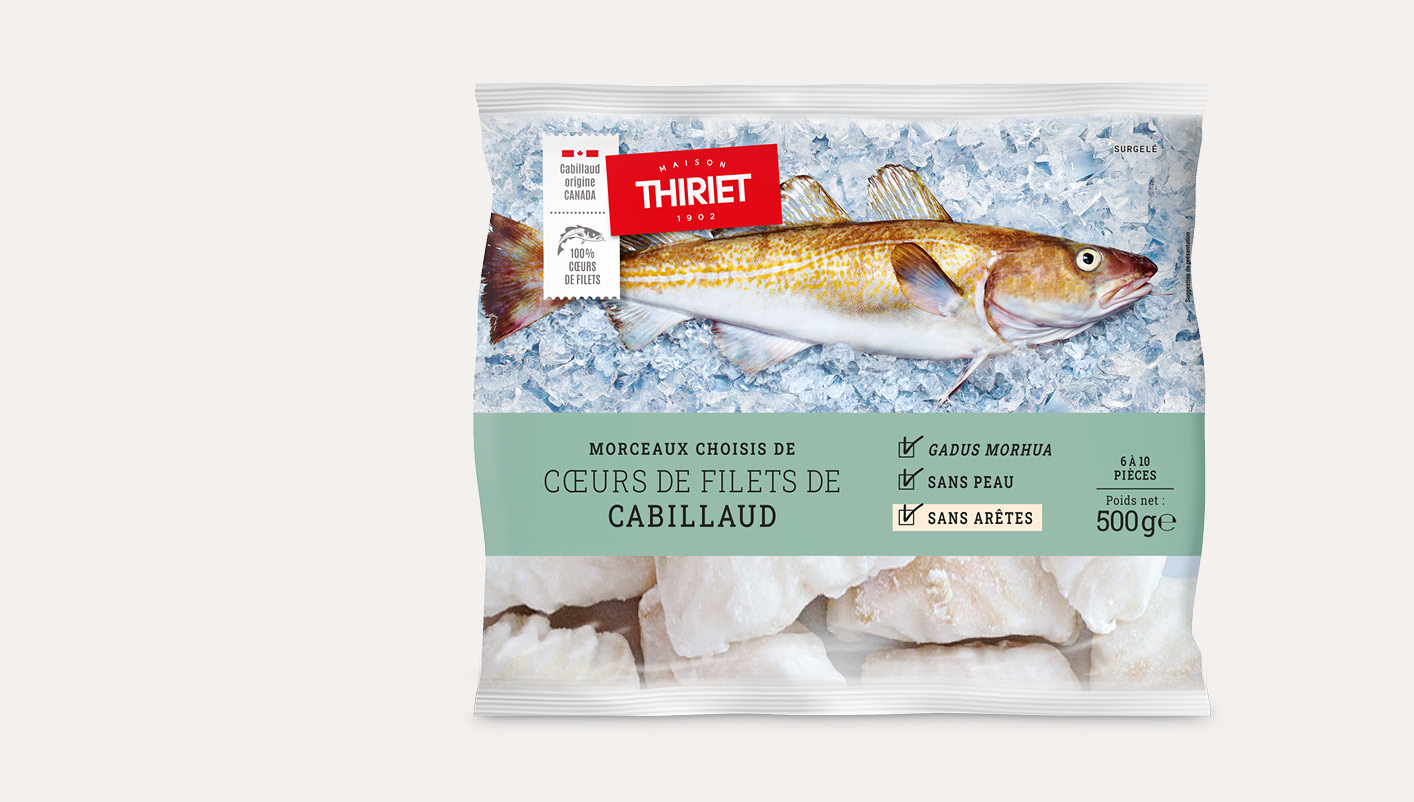 Morceaux choisis de cœurs de filets de cabillaud