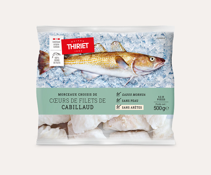 Morceaux choisis de cœurs de filets de cabillaud