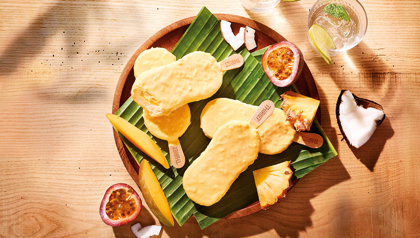 4 Parenthèses™ exotique enrobage chocolat blanc noix de coco