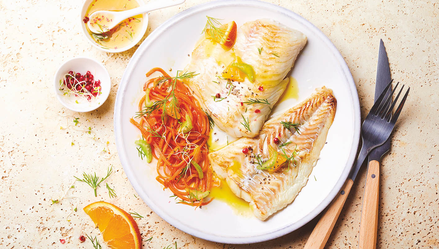 Filets d'églefin coupés en portions