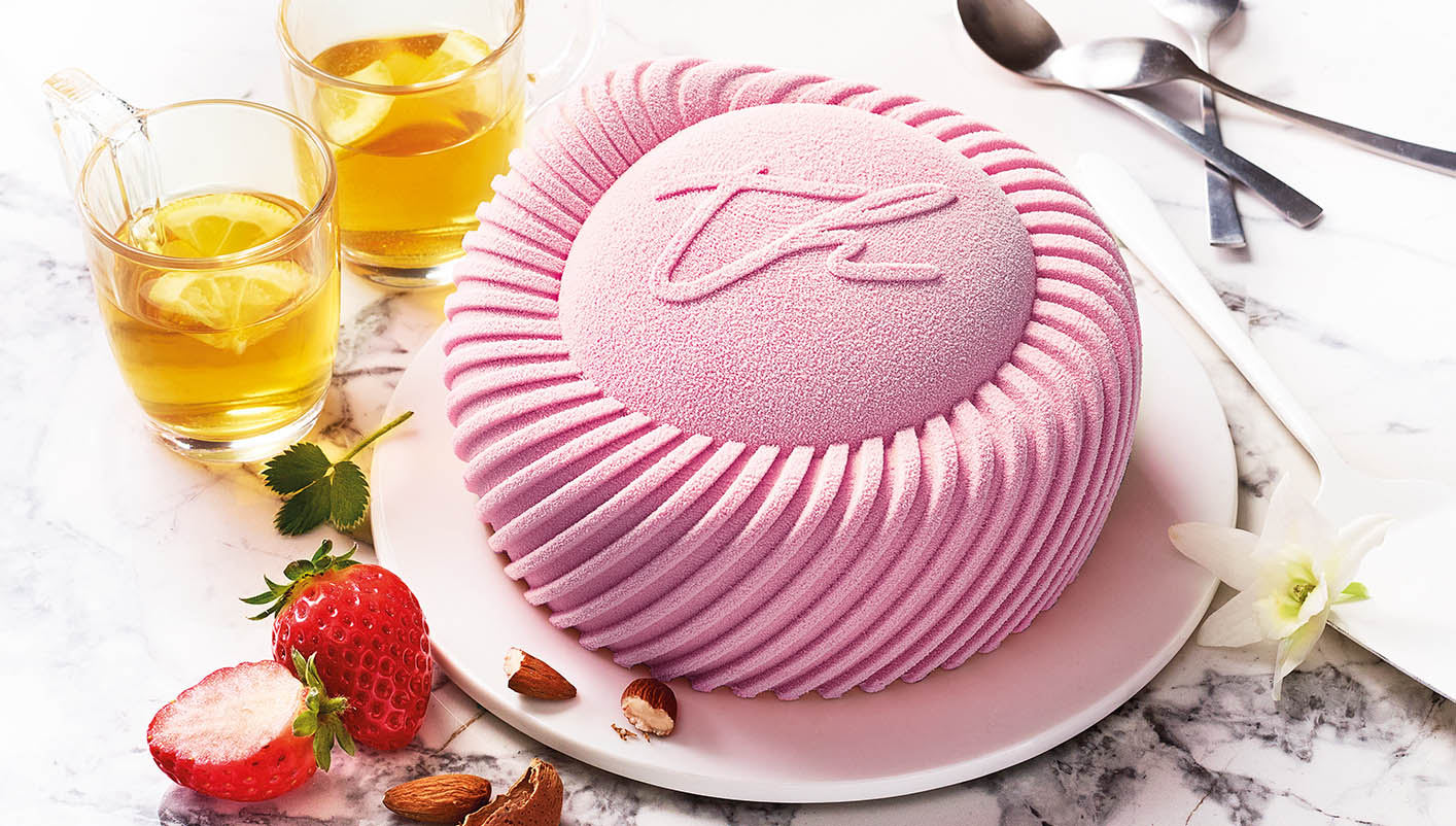 Entremets glacé Velours fraise/mascarpone vanille