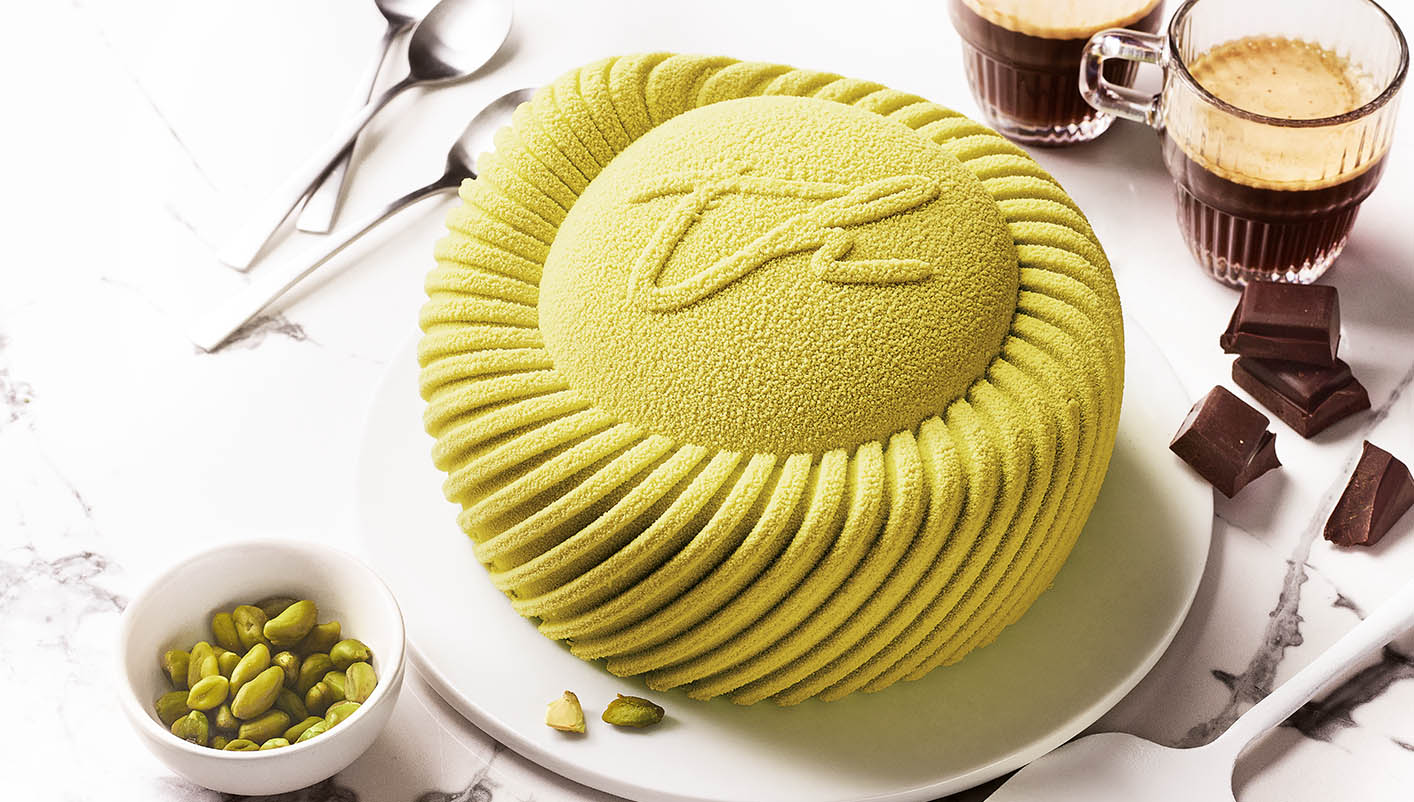 Entremets glacé Velours pistache/chocolat noir
