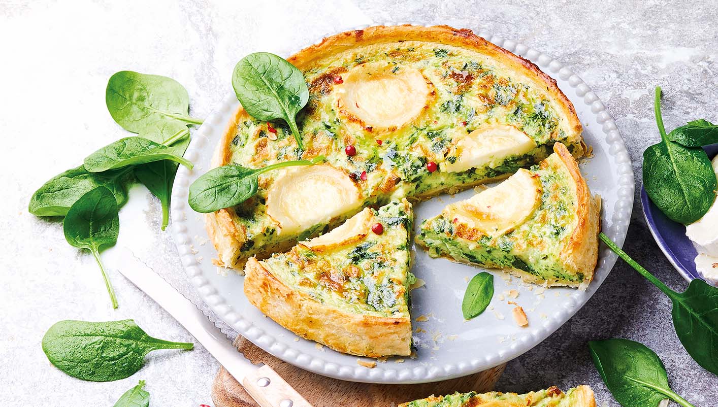 Tarte chèvre épinards