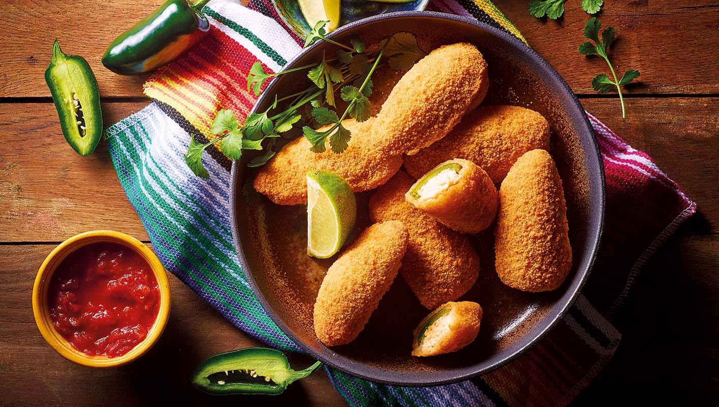 Jalapenos panés au fromage frais
