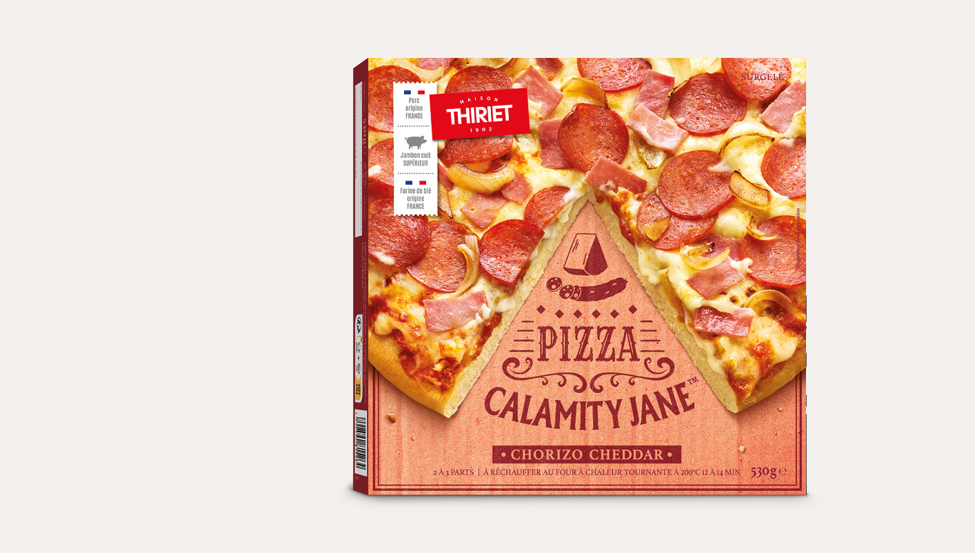 Pizza pâte épaisse Calamity Jane™ - chorizo cheddar