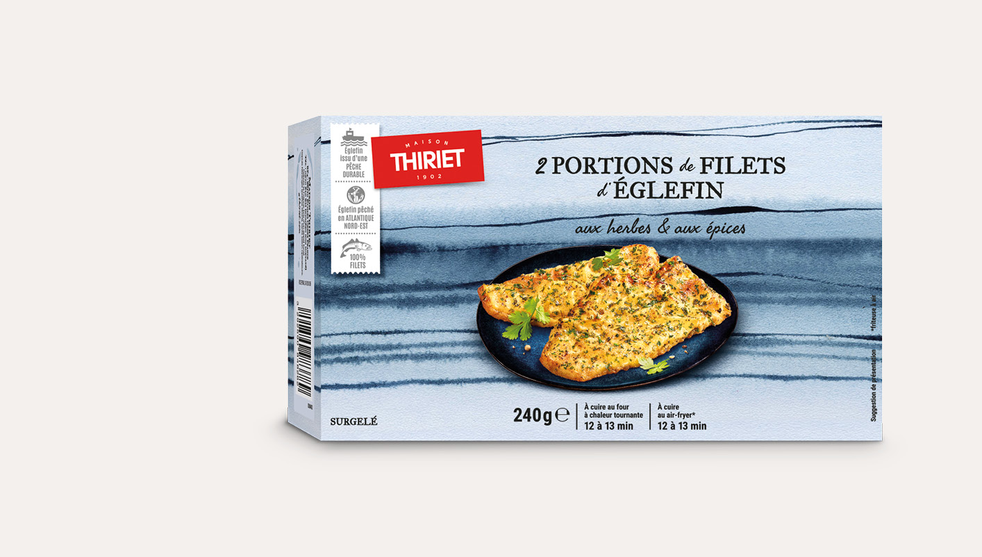 2 Portions de filets d'églefin aux herbes et aux épices