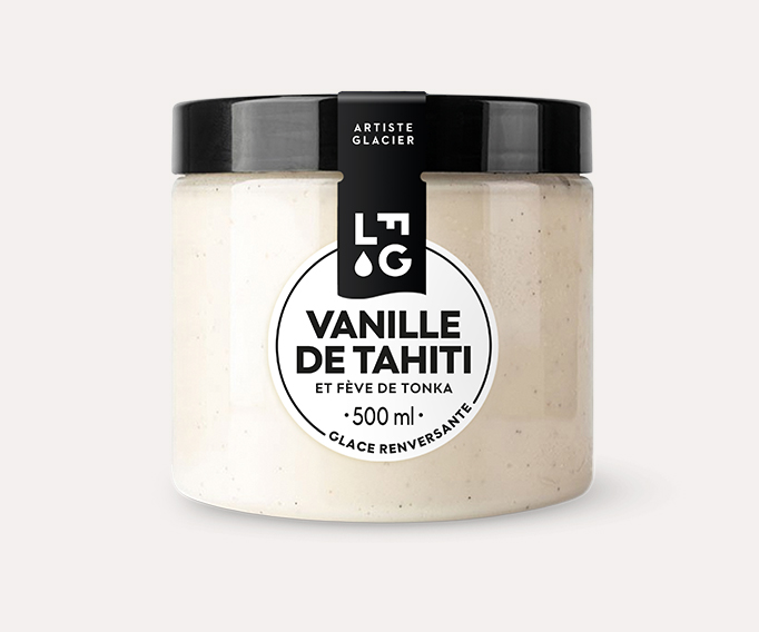 Crème glacée artisanale vanille de Tahiti et fève de tonka