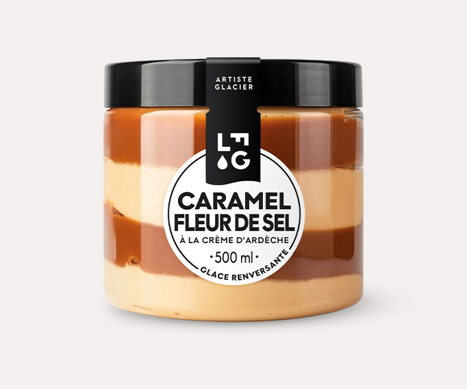 Crème glacée artisanale caramel fleur de sel