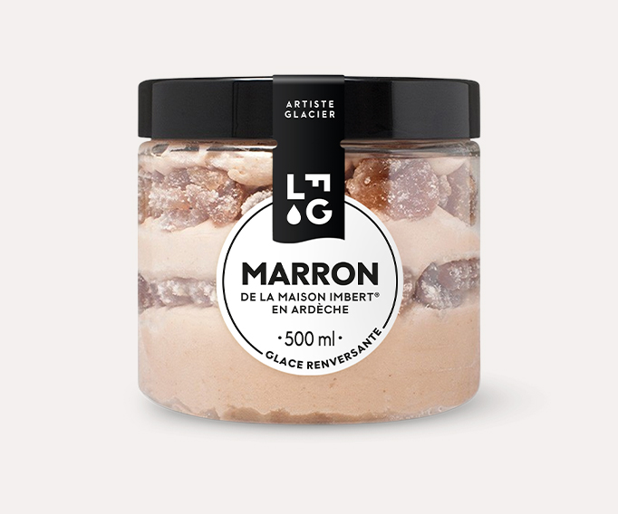 Crème glacée artisanale marron de la maison Imbert