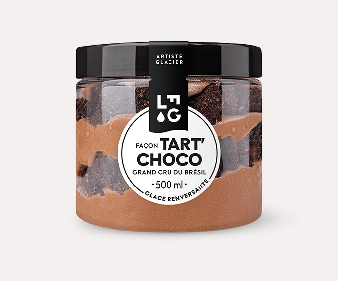 Crème glacée artisanale façon tart'choco grand cru du Brésil