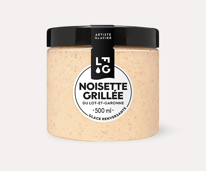 Glace artisanale à la noisette grillée du Lot