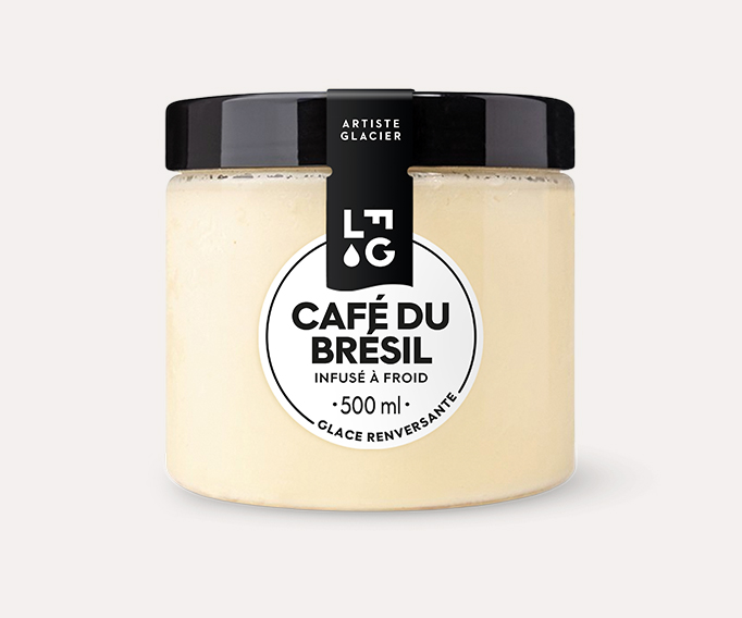 Crème glacée artisanale café du Brésil infusé à froid