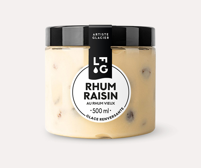 Crème glacée Rhum raisin au vieux rhum