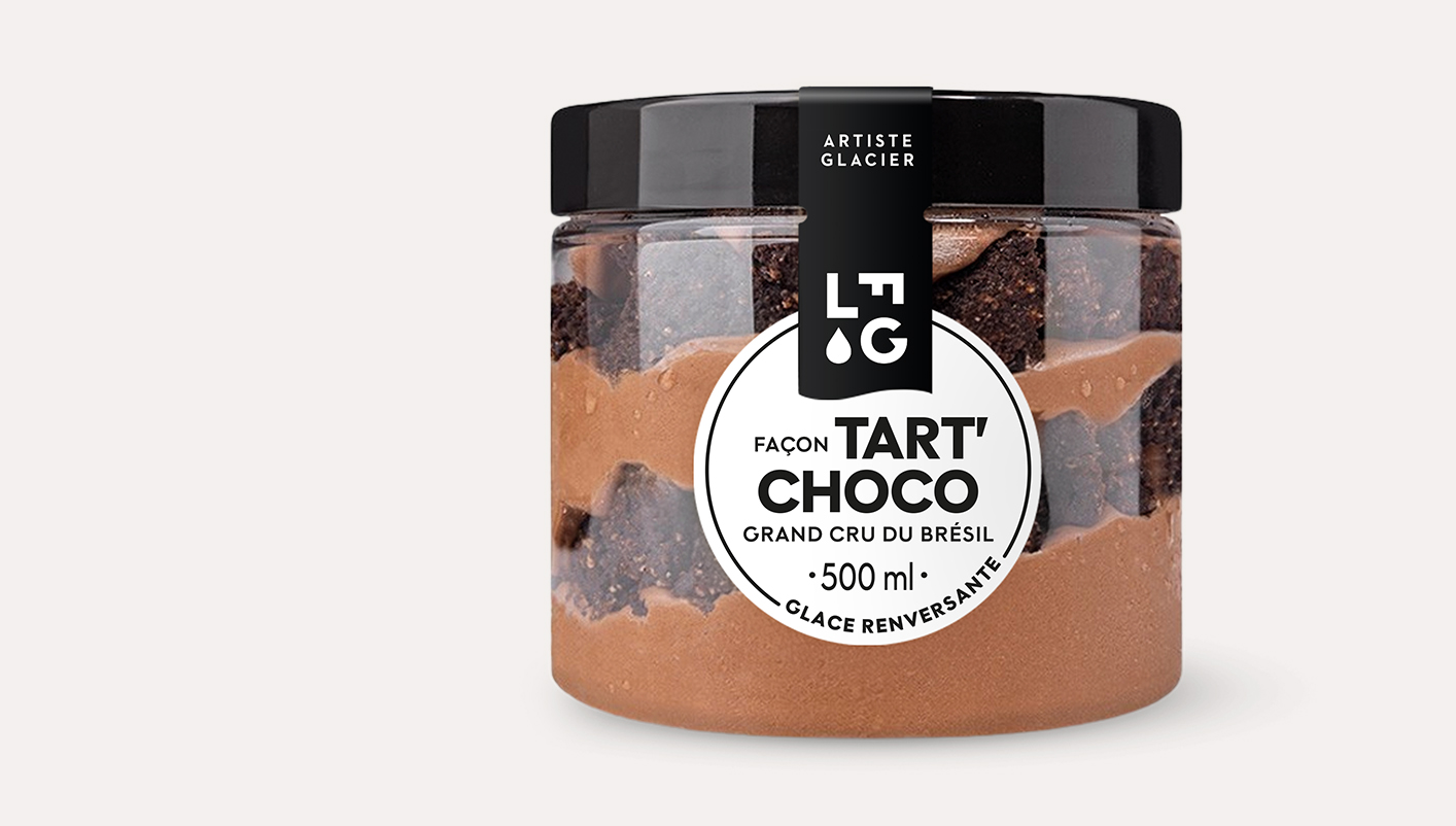 Crème glacée artisanale façon tart'choco grand cru du Brésil